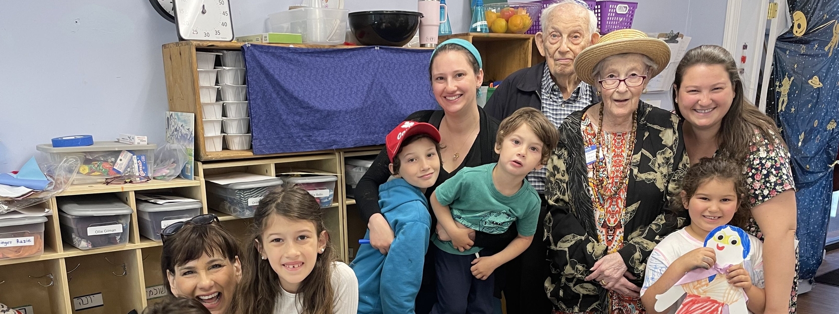 Grandparents and their grandchildren at school